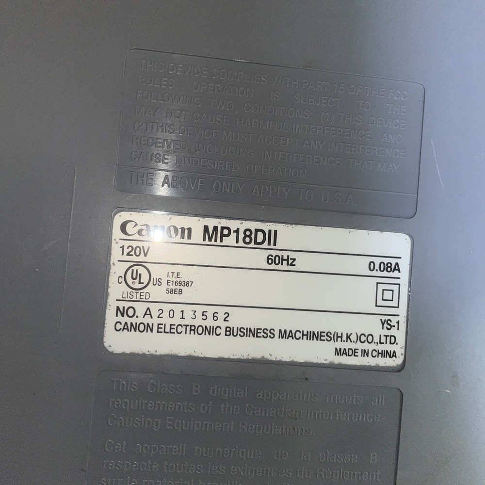 Canon MP18D‎ II Basic Calculator - Picture 6 of 7
